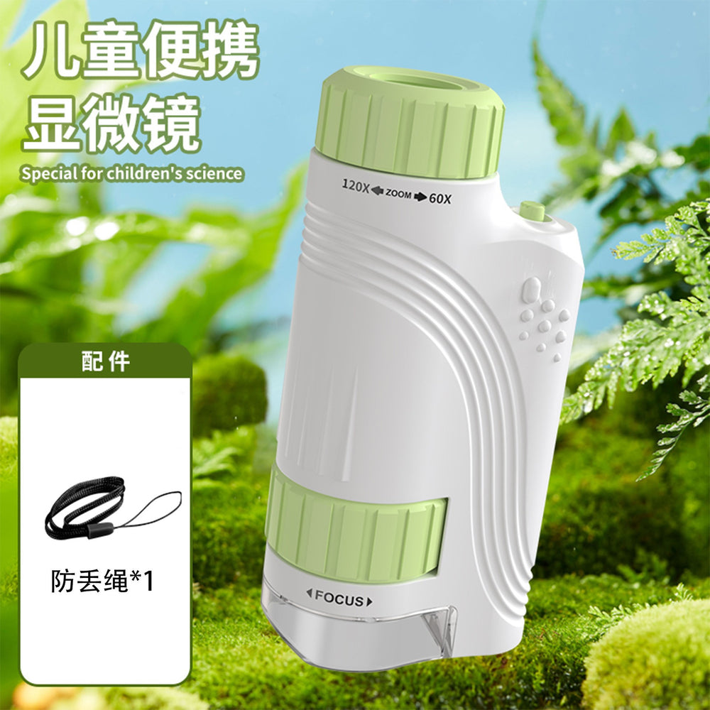 kids portable microscope toy outdoor handheld primary and secondary school students scientific experiment suit factory direct sales