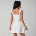 new sweet jacquard chic short dress - vintage sexy slim-fit mini dress