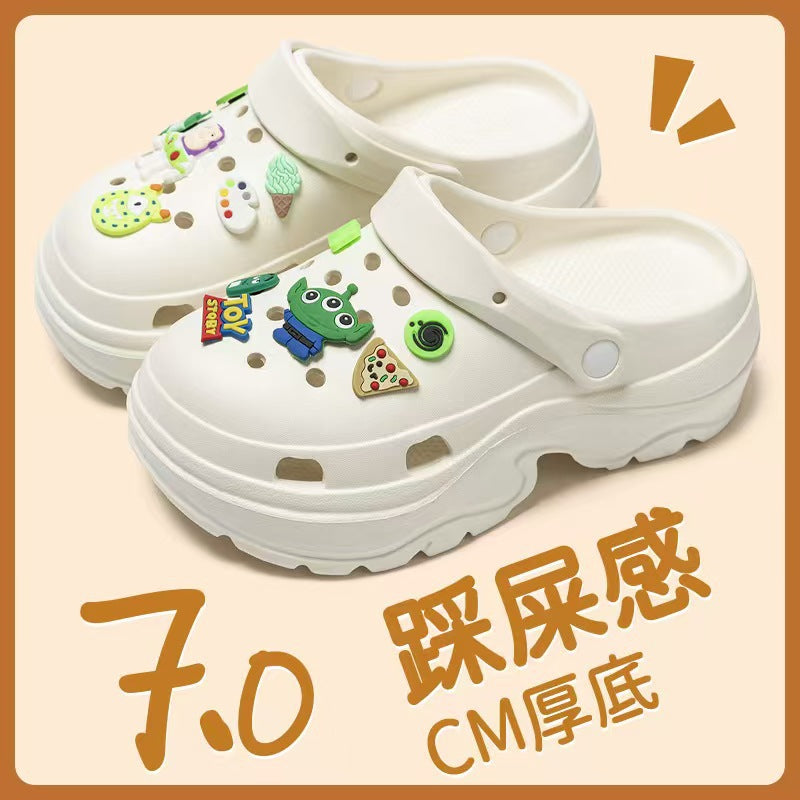 Eva height increasing clogs women's summer thick sole best selling slippers south american export petites outwear beach sandals