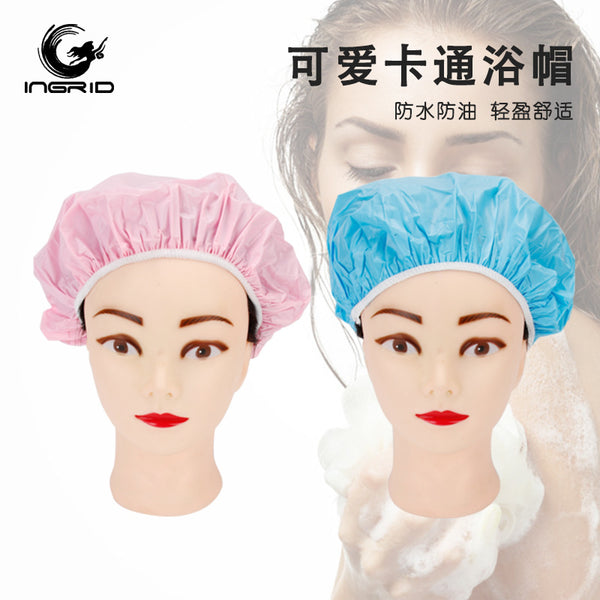 Ingrid cute cartoon shower cap household bath bath makeup treatment cap hair salon special waterproof baked oil shower cap