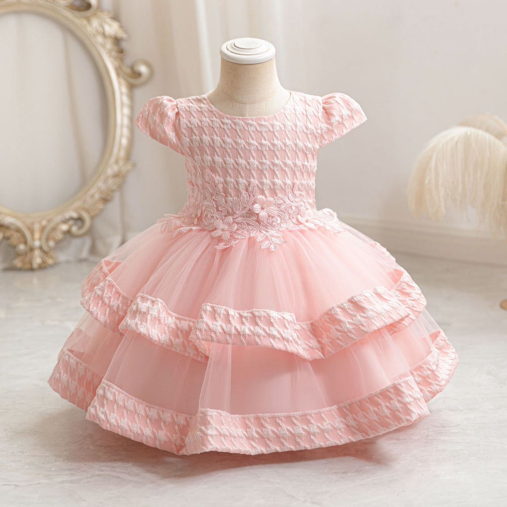 New arrivalin stockgirl satin wedding dress princess dress first birthday dress catch week evening dress baby dress