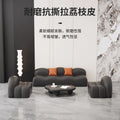 new leather reception desk wave rest area lounge seating for salon, office, and nordic living room