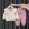 Spring & fallnew arrival infants and young children go out k-stylelong sleevestwo-piece set baby girl style flying sleeves casual elegant suit infant