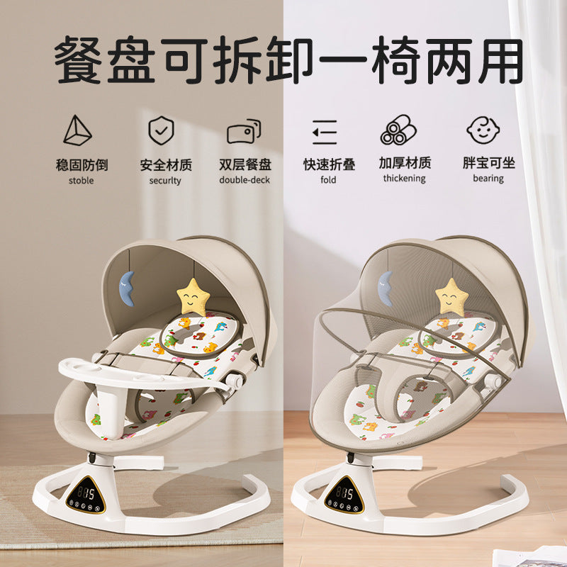 Cross-border baby coaxing artifact baby rocking chair baby coaxing reclining chair newborn rocking bed electric cradle soothing chair