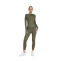 Ready-to-ship 3-piece lulu-inspired set: high-stretch, quick-dry, side-pocket zip-up jacket, bra, and leggings