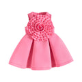 hot-selling girls' summer sleeveless princess dress with oversized floral ruffle detail (european & american style)