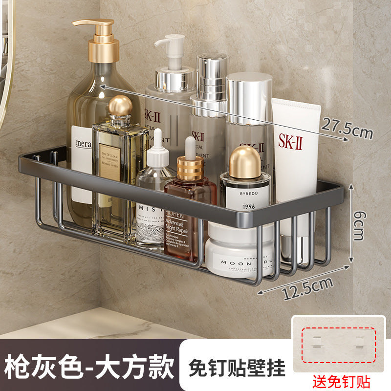 Cross-border non-punching bathroom storage rack set bathroom wrought iron wall-mounted rack wash storage
