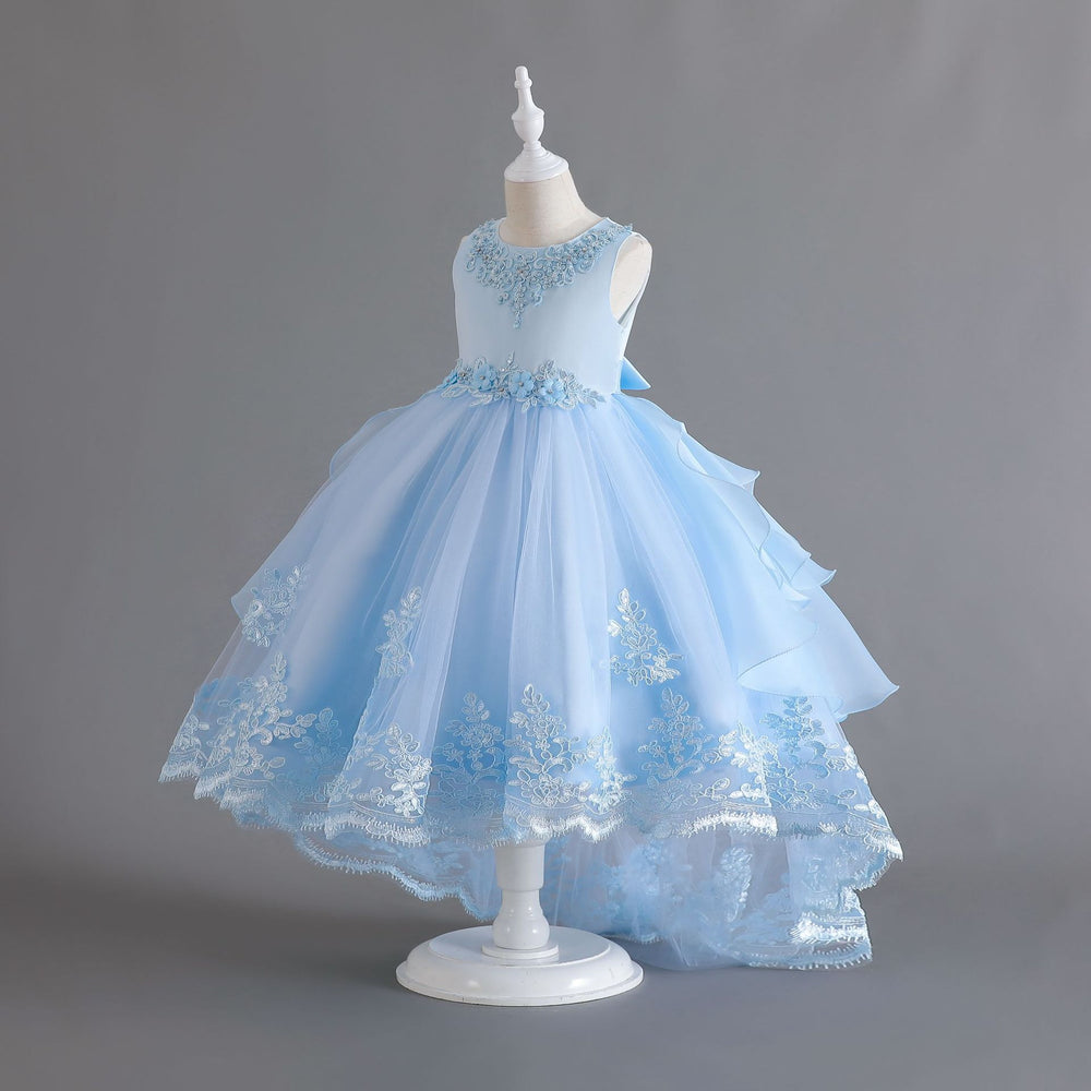 Exportin stockkids dress tail wedding dress princess dress female flower girl piano performance dress kids dress