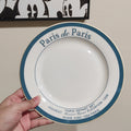 Modern minimalist ceramic plate - trendy, high-style dish for home use, perfect for serving dishes and desserts