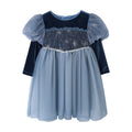 Girls' spring dress new : stylish baby girl birthday dress, fleece-lined and thickened, elsa princess dress, trendy style