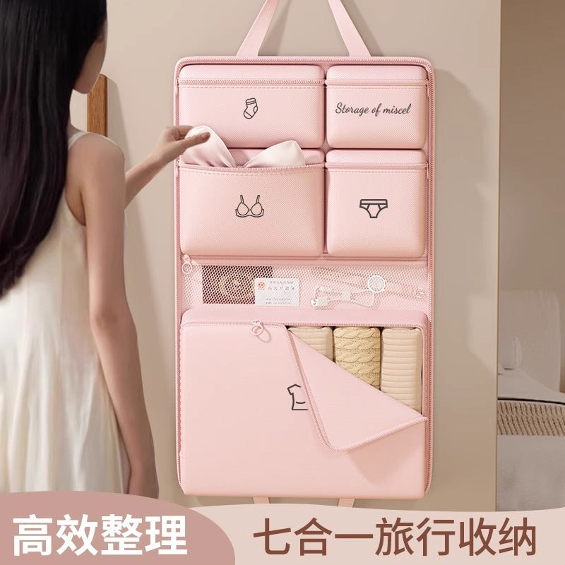 Seven-in-one travel storage hanging bag, underwear, socks, clothing, luggage hanging partition storage bag, an essential artifact for business trips