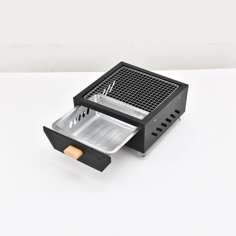 Stove for making tea by the stove, small square stove, outdoor camping barbecue stove, japanese charcoal stove, indoor barbecue stove