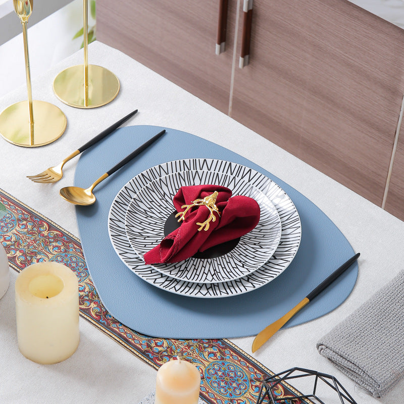 Ceramic tableware display set for showroom: nordic style dinnerware, plates, and western steak plate set