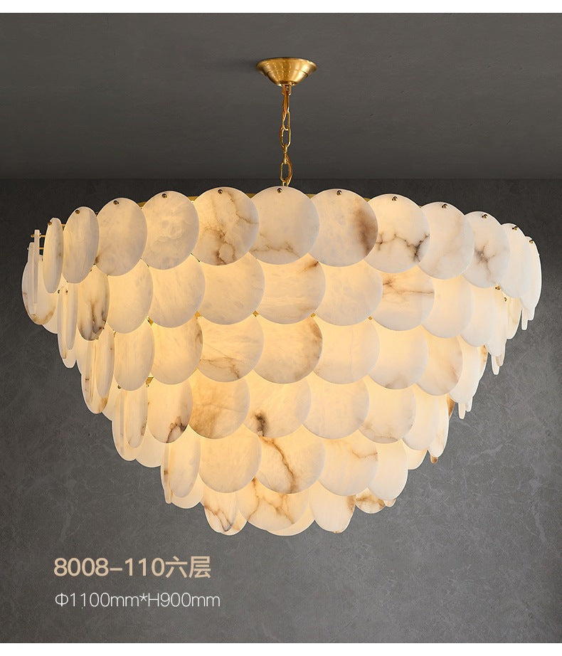 natural marble living room chandelier modern style villa lighting all copper wall lamp accessible luxury spanish import french style