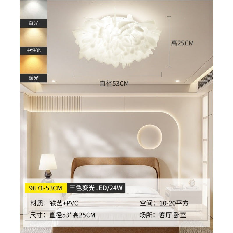 Huiyuan Children's Room Ceiling Light Warm Eye Protection Cream Wind Room Lighting Modern Simple Master Bedroom Light E