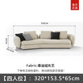 Foshan saint-germain cream style small apartment curved sofa high-end corner teddy velvet fabric sofa living room