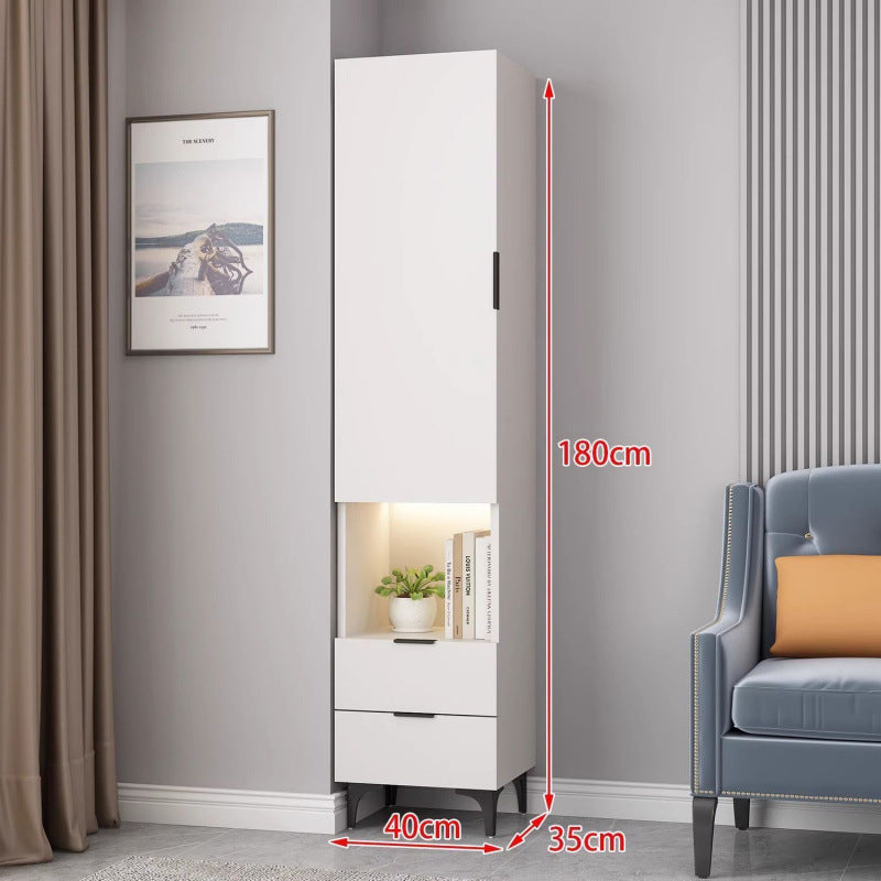 Solid wood corner locker Multifunctional storage corner cabinet Household living room corner cabinet Side cabinet Bookcase shelf
