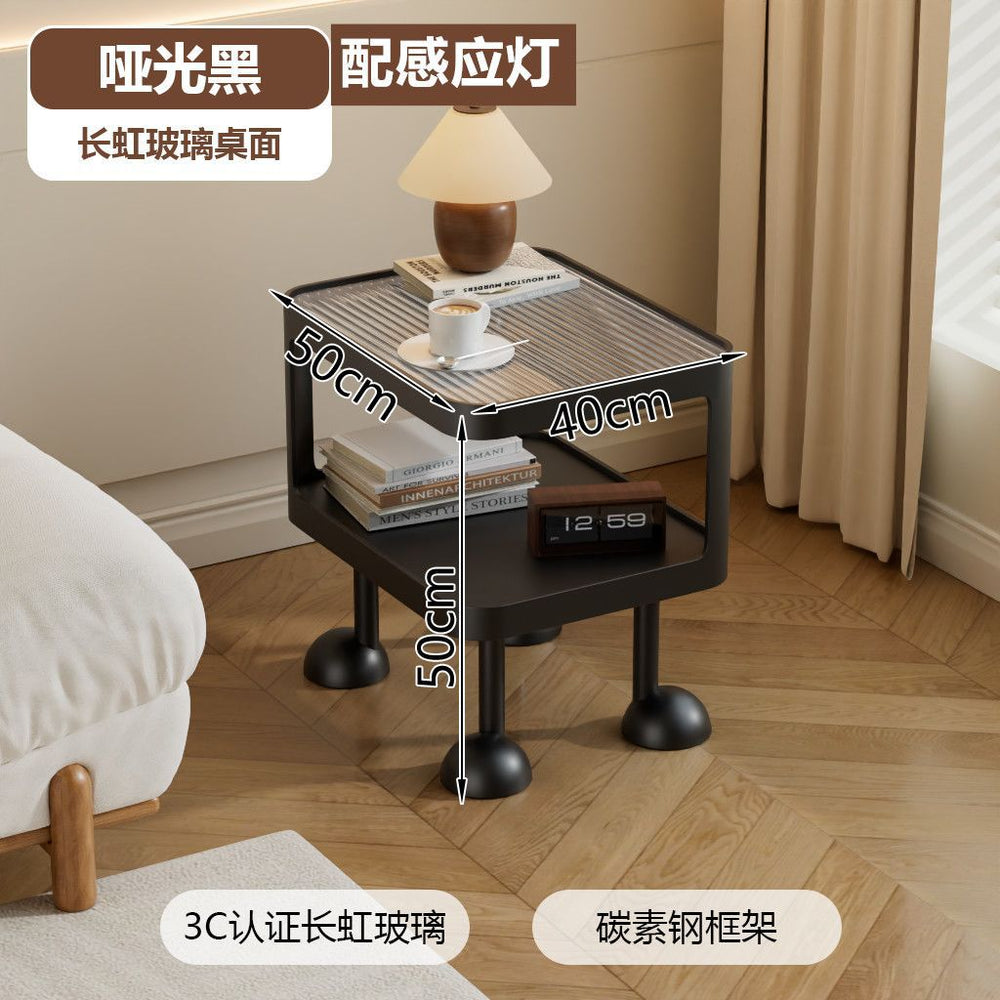 Creative metal ornaments side table cream bedroom living room casual bedside table storage rack sofa coffee table floor storage