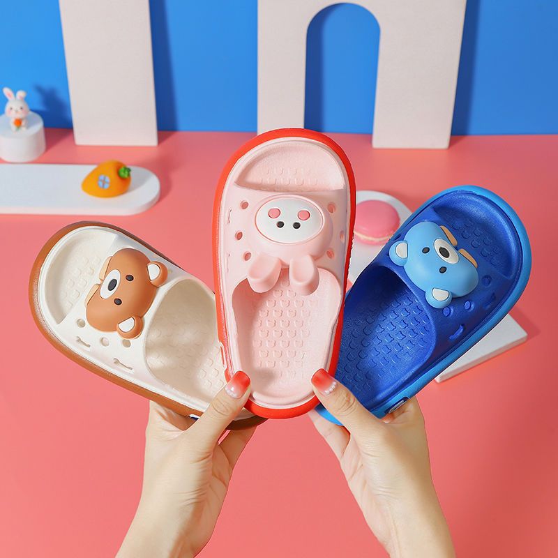 New children's slippers summer home bathroom bath cartoon non-slip boys baby soft sole princess style slippers wholesale