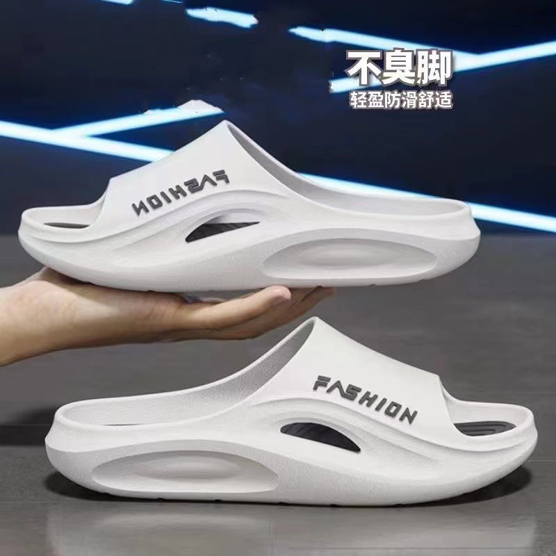 New men's athletic slippers: summer fashion, couple's thick-soled indoor/outdoor trendy slides - super comfortable, beach-ready sandals