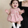Summer sleeveless sweet romper for baby girls, lightweight outfit for infants and toddlers, elegant first birthday dress, cute bodysuit for outdoor wear
