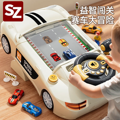 Multi-functional steering wheel driving toy for kids - adventure game console, educational early learning, story-based racing, cross-border e-commerce
