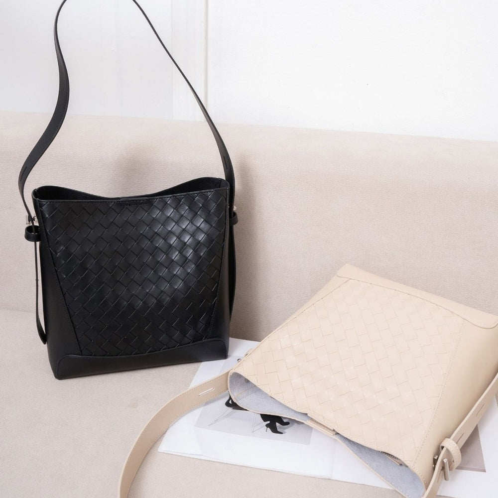 2024 spring/summer fashion crossbody shoulder bag - woven bucket bag - versatile commuter tote with large capacity
