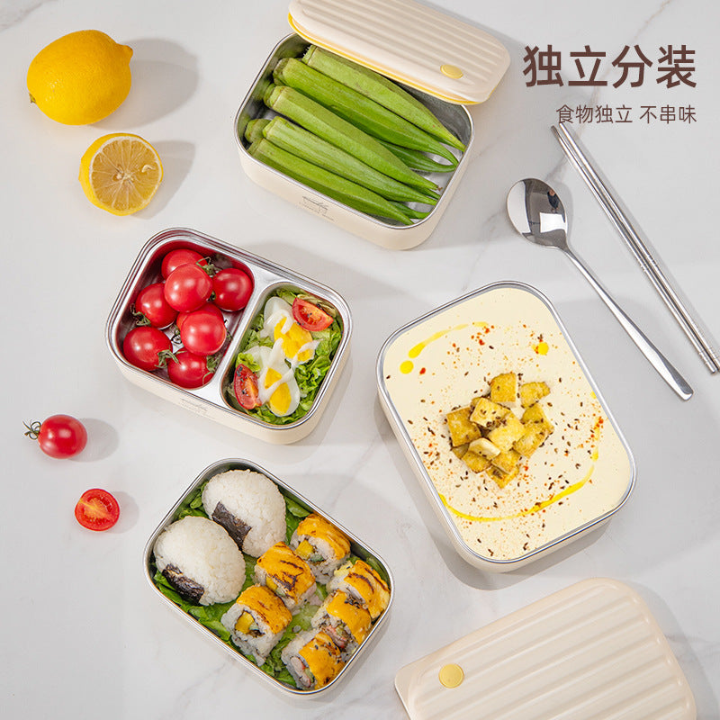 304 stainless steel compartment lunch box microwave heating lunch box office workers and students bringing meals multi-layer lunch box