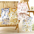korean style kids' tank top set - new trendy cartoon sleeveless tank top and shorts set for boys and girls