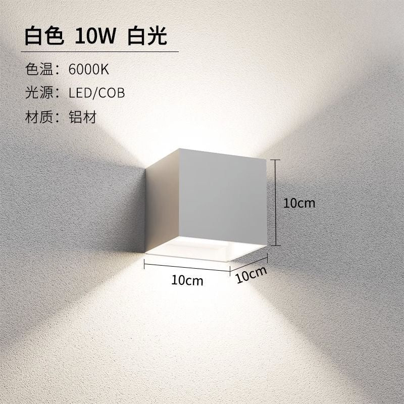 Led wall lamp hotel courtyard balcony waterproof stair aisle outdoor wall washer up and down light wall illumination light