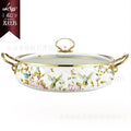 Hot-selling enamel soup pot and seafood pot for cross-border e-commerce, direct from the manufacturer. cast iron with a painted finish, perfect for home kitchens. sold individually