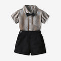 Kidsstripes short-sleeved shirt boys summer first birthday baby dress handsome flower girl overalls boy performance costume