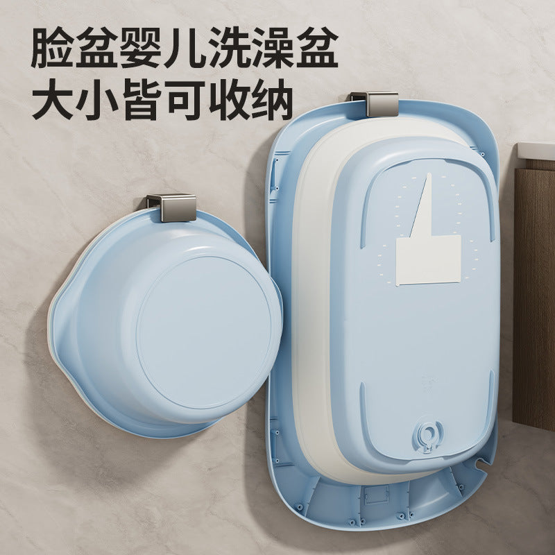 Washbasin hook No punching toilet Basin storage rack Baby baby bath tub Bathroom hanging basin artifact