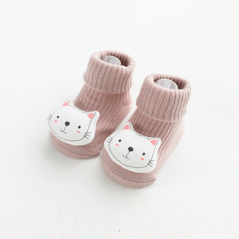 Babylon children's socks class a loose mouth baby knee socks korean style cartoon accessories baby non-slip floor socks