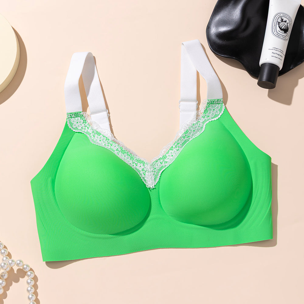 European and american bestseller: seamless jelly glue bra - plus size, wire-free, comfortable, push-up, soft support, large cup, adhesive bra