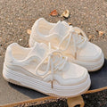 Summer women's white sneakers 2026 new breathable mesh shoes versatile niche bread shoes chunky sole athletic platform sneakers