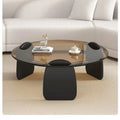 Tempered glass coffee table living room home round combination nordic popular style light luxury italian minimalist tea table small apartment
