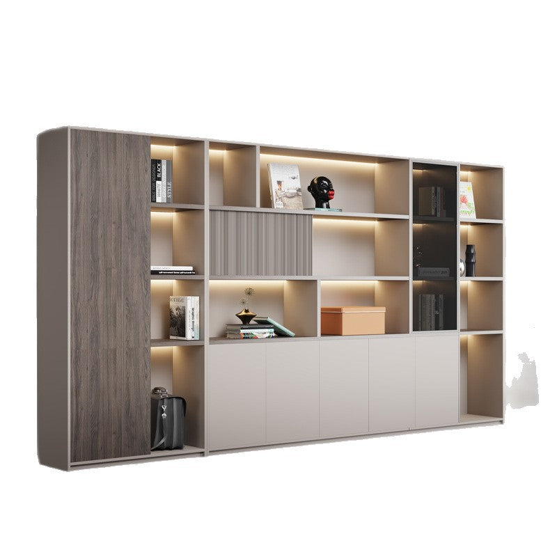 Boss office background cabinet bookcase file cabinet wooden information cabinet storage cabinet wall floor cabinet office furniture