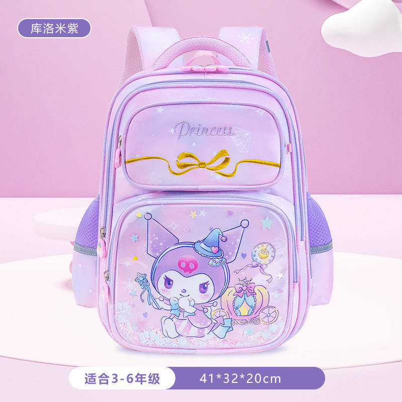2025 new girls' backpack - large capacity, cute design for elementary school students (grades 1-6), ages 6-9-12