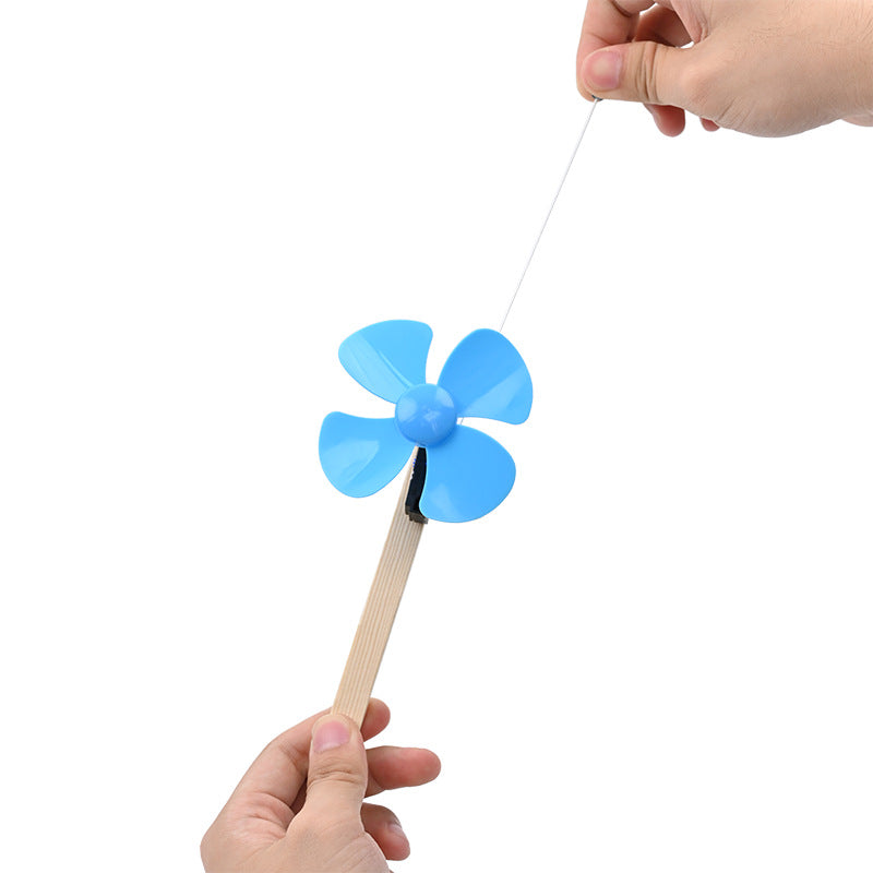 DIY handmade wire fan DIY handmade technology small production, primary school students puzzle splicing teaching aids, scientific experimental materials
