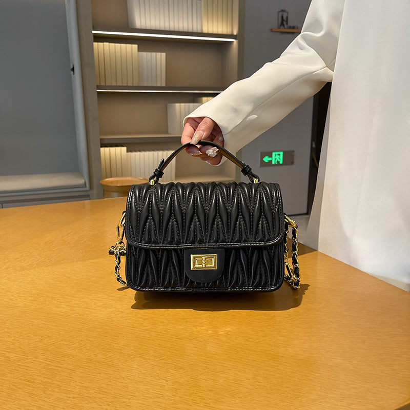 Fashion bag for women 2025new arrivalfashioncasual style small square bag western style embroidered rhombus chain shoulder crossbody bag