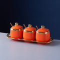 Luxury ceramic spice jar set - kitchen utensils, seasoning bottles, salt shakers, creative chili spice container set - wholesale