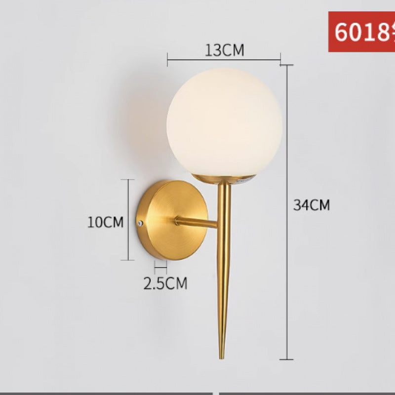 Wall lamp bedroom bedside lamp new simple modern living room background wall lamp light luxury creative staircase aisle balcony lamp