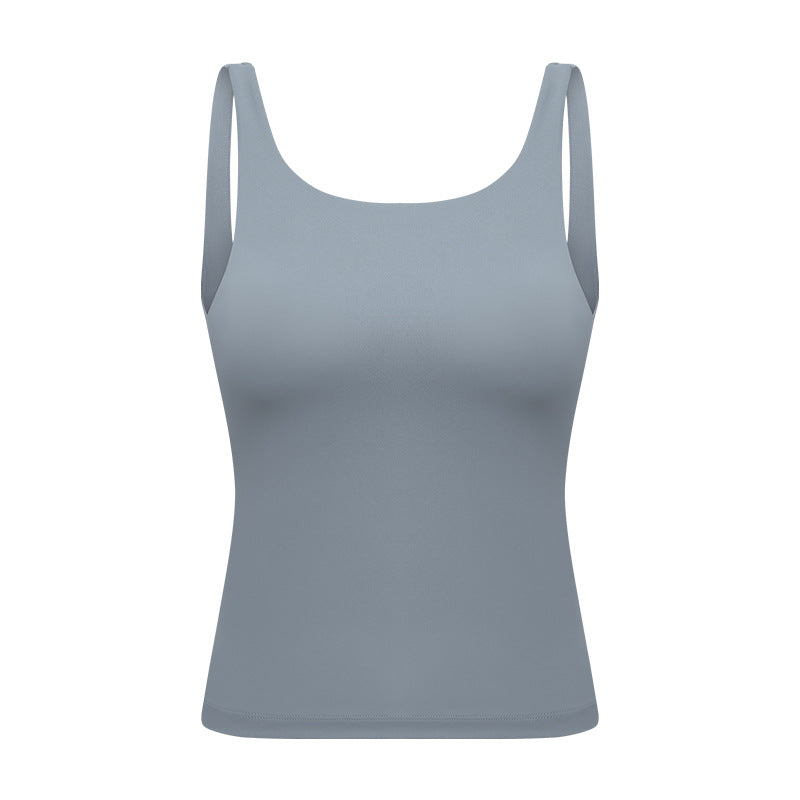 Factory direct sales new arrival yoga clothes women's beautiful straps chest pads long running sports yoga vest in stockdt138