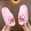 Kids' slippers - boys' summer cartoon indoor "stomping on clouds" comfortable outdoor soft sole baby bathroom sandals