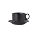 Simple stylishpure color embossed coffee cup and saucer for home ceramic cup cafe latte art cup restaurant afternoon tea photo
