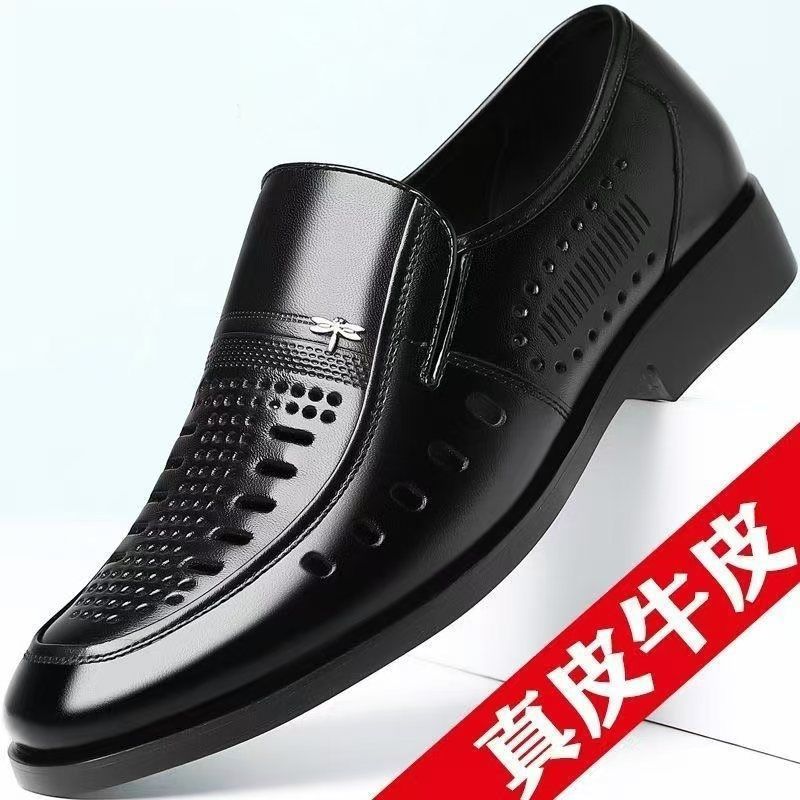 【military-grade leather shoes - premium quality】100% full grain cowhide leather, clearance sale! soft sole leather shoes for men, perfect for casual and business wear