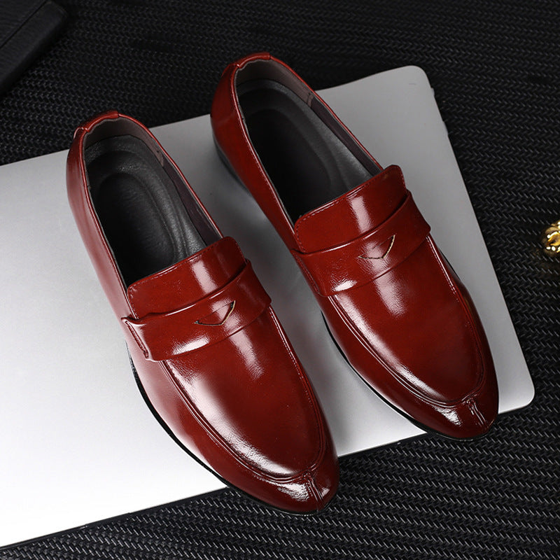 Men's plus size leather shoes - amazon, wish, lazada - korean style slip-on casual shoes - dropshipping available
