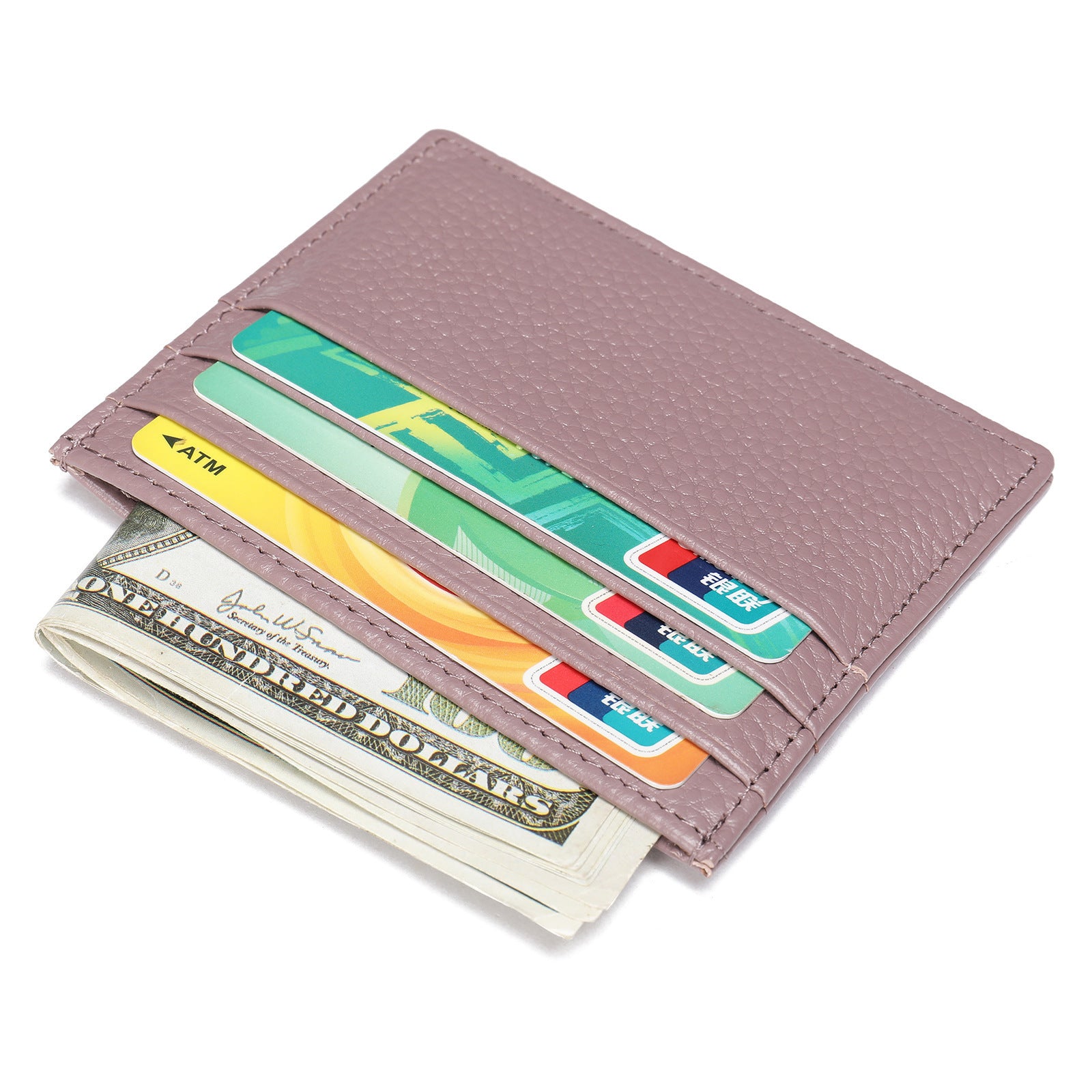 Real soft leather multi-card small card bag imitation cowhide change bag bank card portable card holder as gift factory wholesale