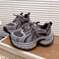 2026 spring new women's height-increasing chunky sneakers: versatile, lightweight, platform casual shoes with lace-up mesh upper - korean style athletic shoes